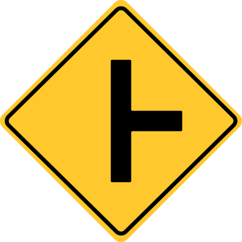 Perpendicular Side Road Symbol Traffic Sign Template